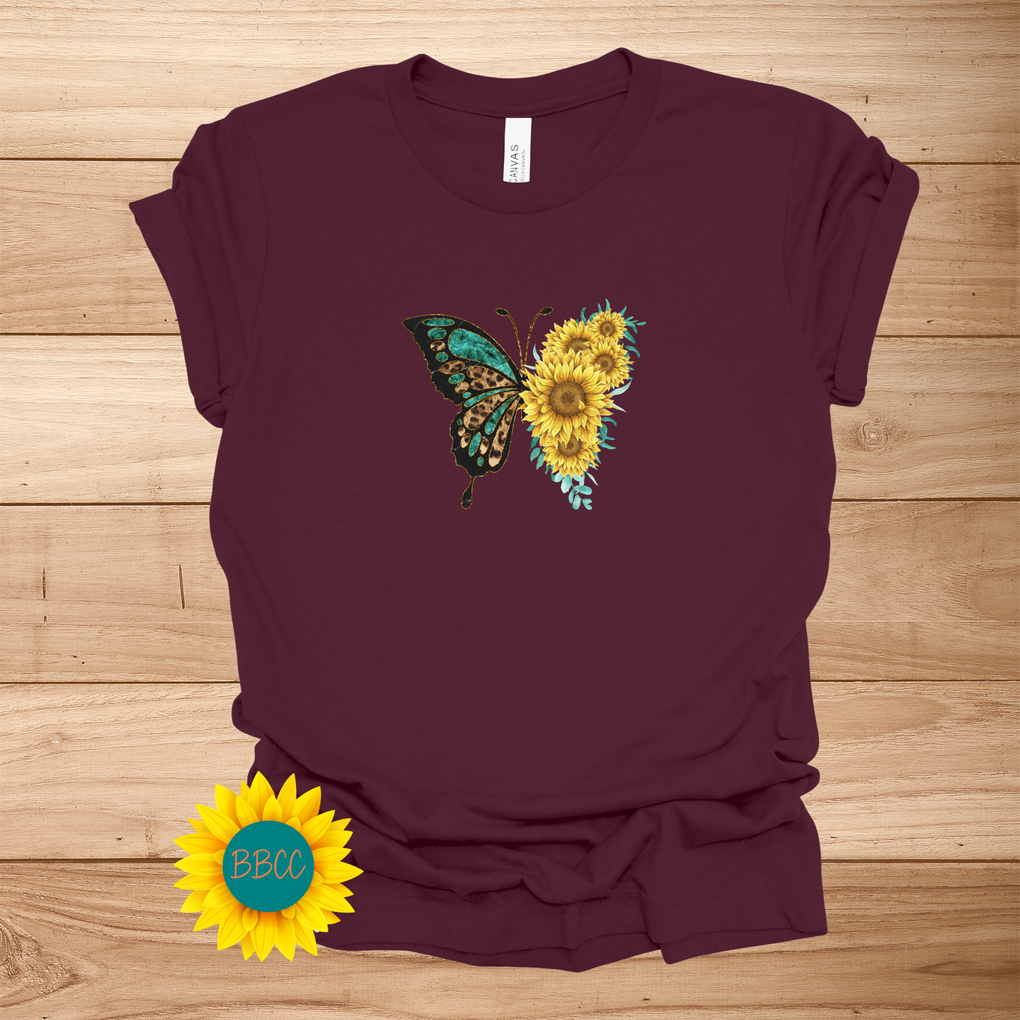 Sunflowers Butterfly T-Shirt