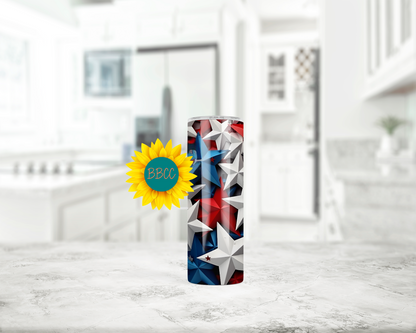 3D Stars Tumbler
