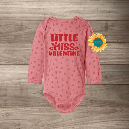 Little Miss Valentine Long Sleeve Jumpsuit