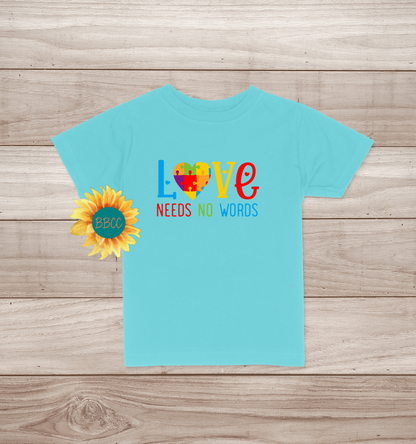 Toddler Autism Awareness Love T-Shirt