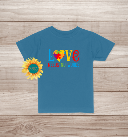 Toddler Autism Awareness Love T-Shirt
