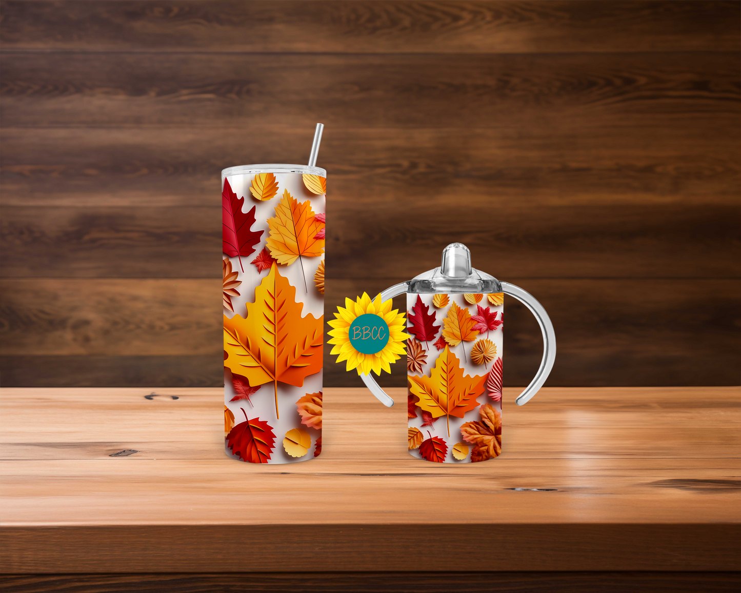 3D Leaves Tumbler