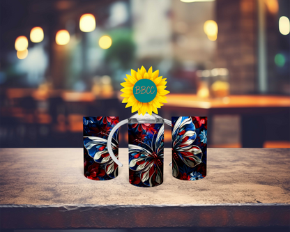 Patriotic Butterfly Tumbler