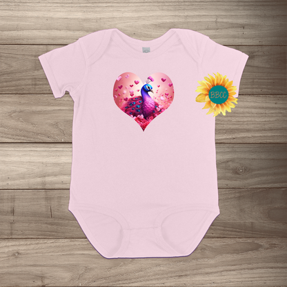 Peacock Short Sleeve Romper