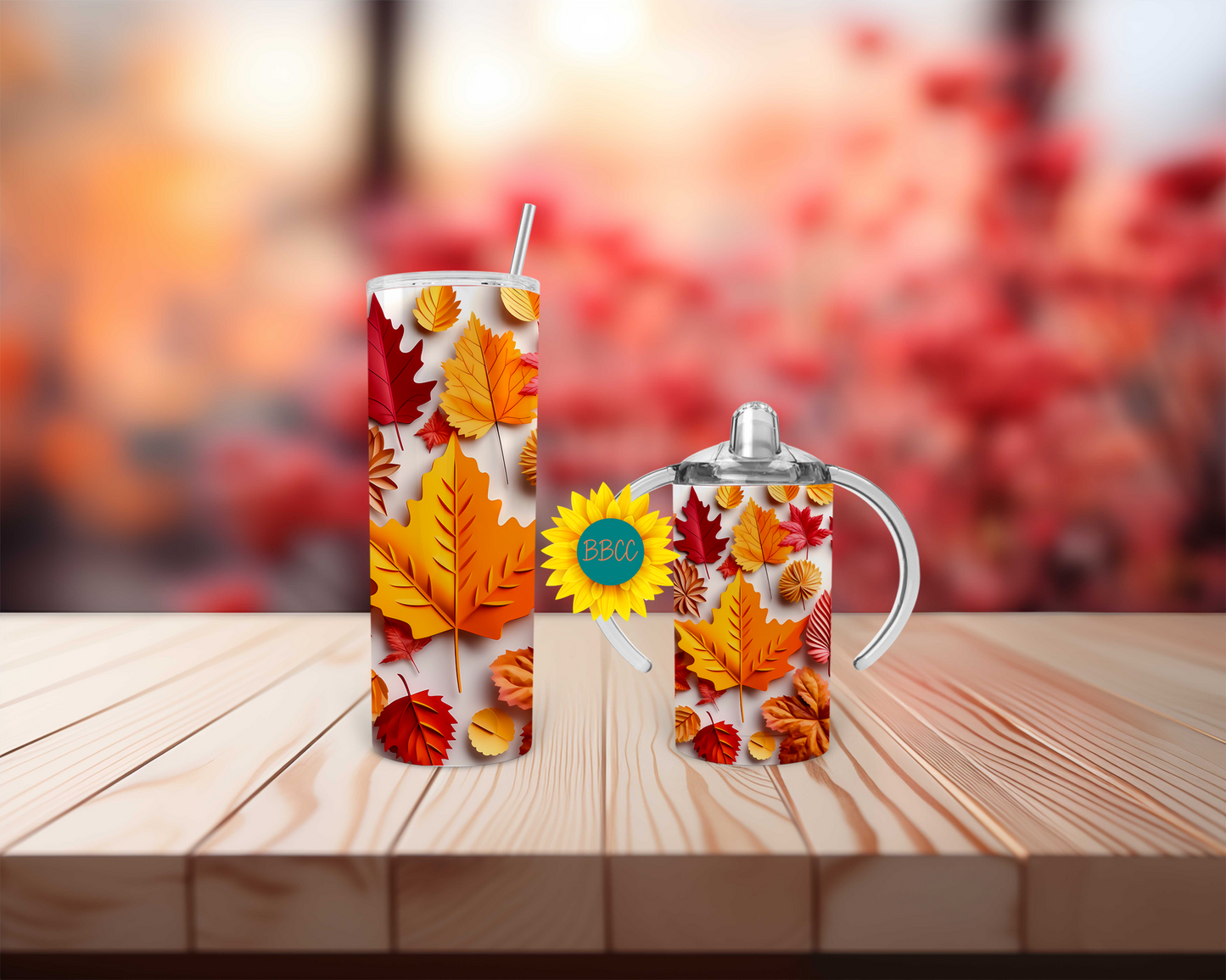 3D Leaves Tumbler