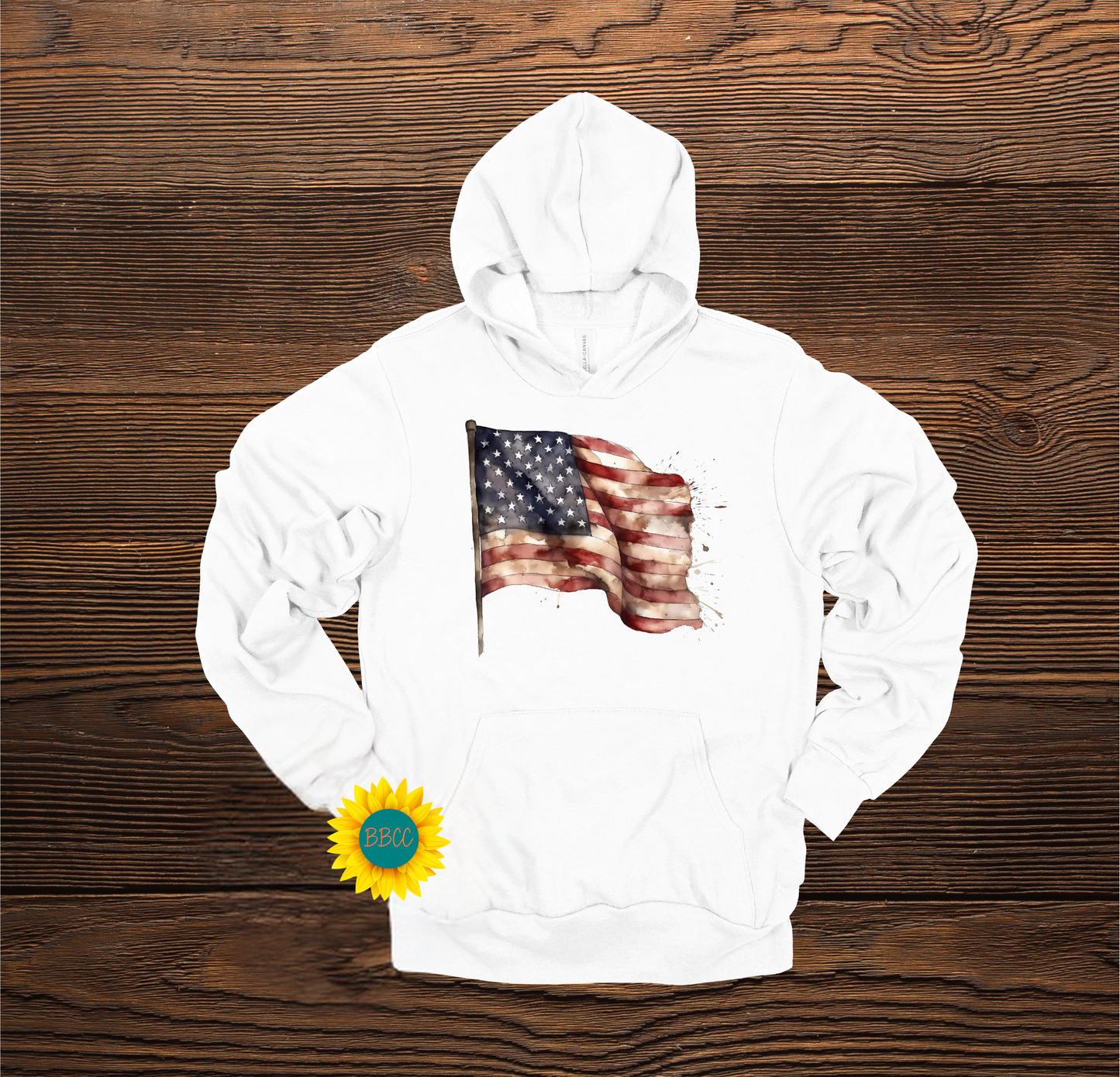 Adult Waving Flag Hoodie
