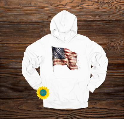 Adult Waving Flag Hoodie