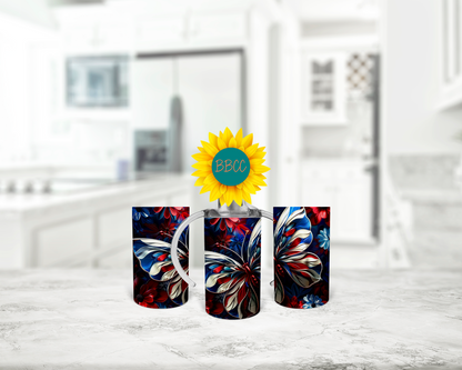 Patriotic Butterfly Tumbler