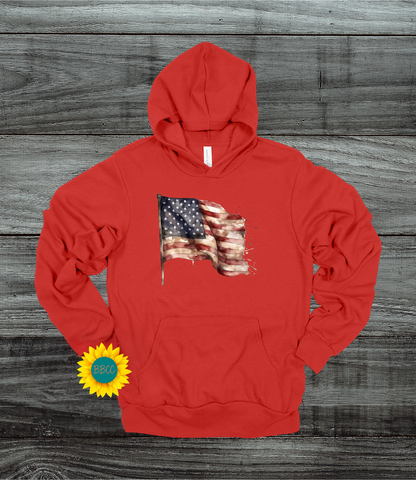 Adult Waving Flag Hoodie
