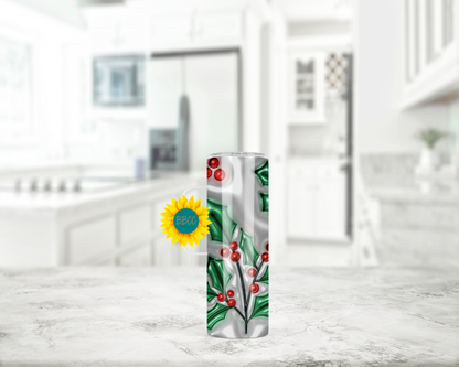 3D Holly Tumbler