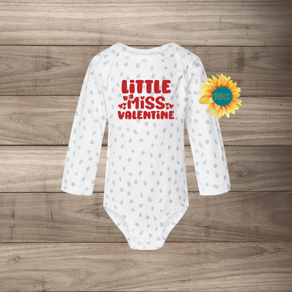 Little Miss Valentine Long Sleeve Jumpsuit