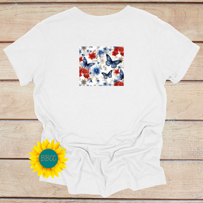 Butterfly with Flowers T-Shirt