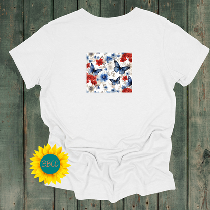 Butterfly with Flowers T-Shirt