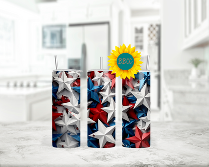 3D Stars Tumbler