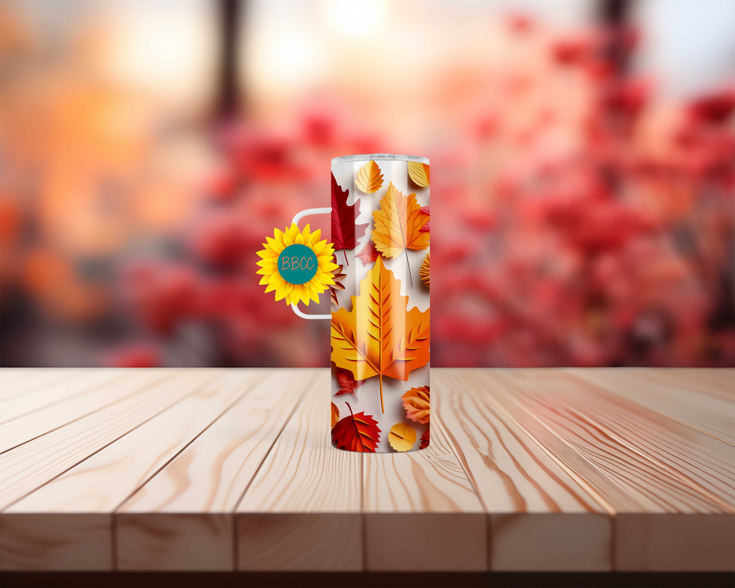 3D Leaves Tumbler