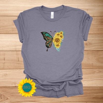 Sunflowers Butterfly T-Shirt