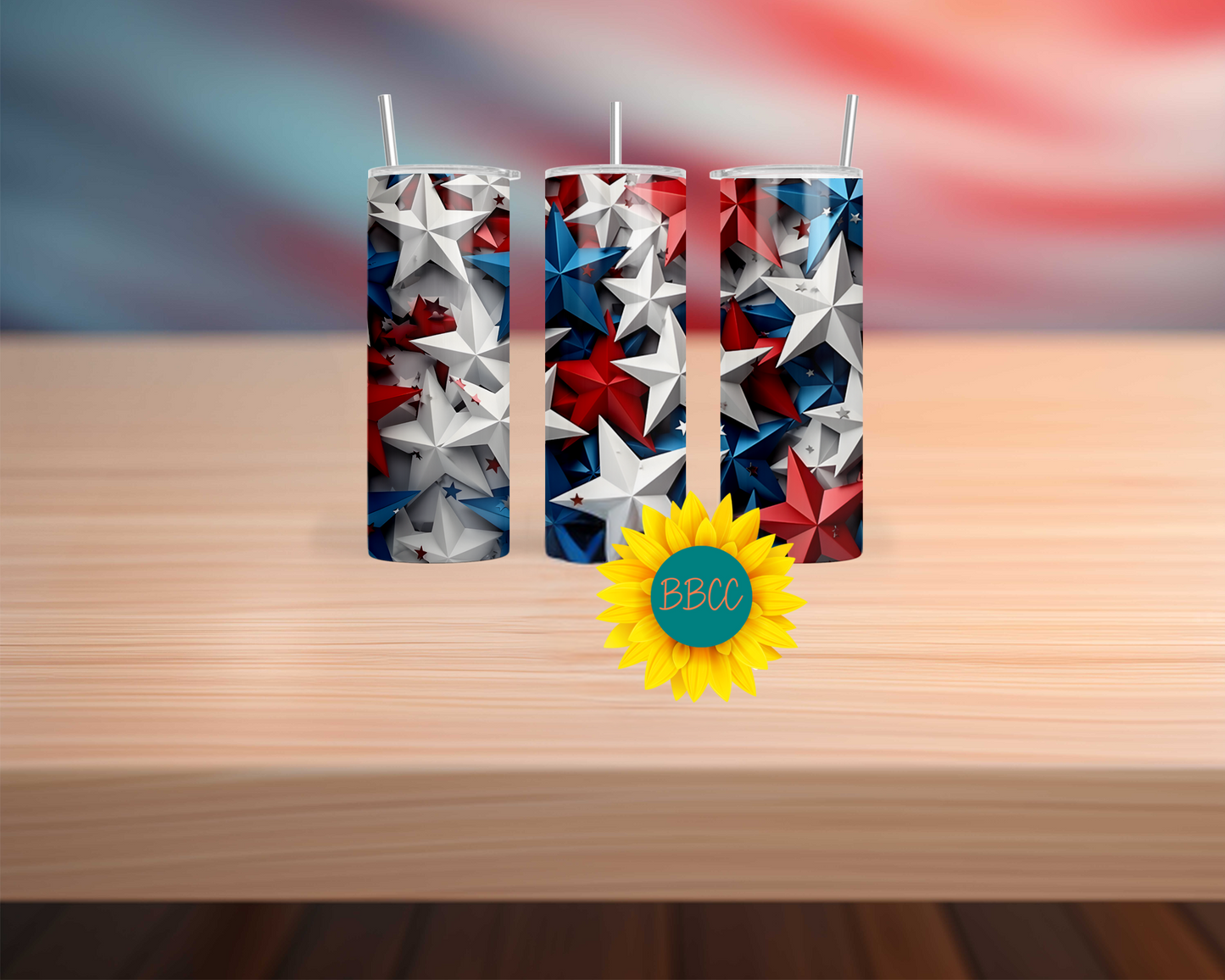 3D Stars Tumbler