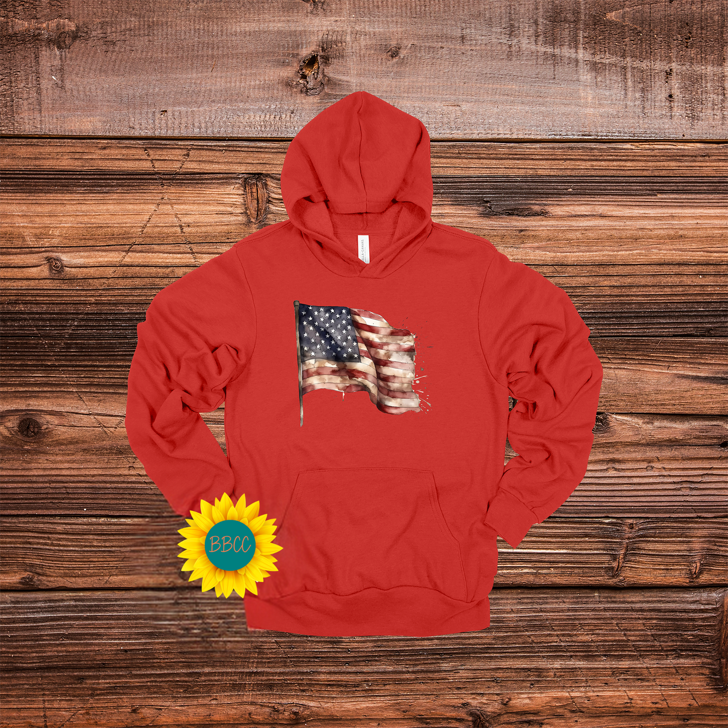 Adult Waving Flag Hoodie