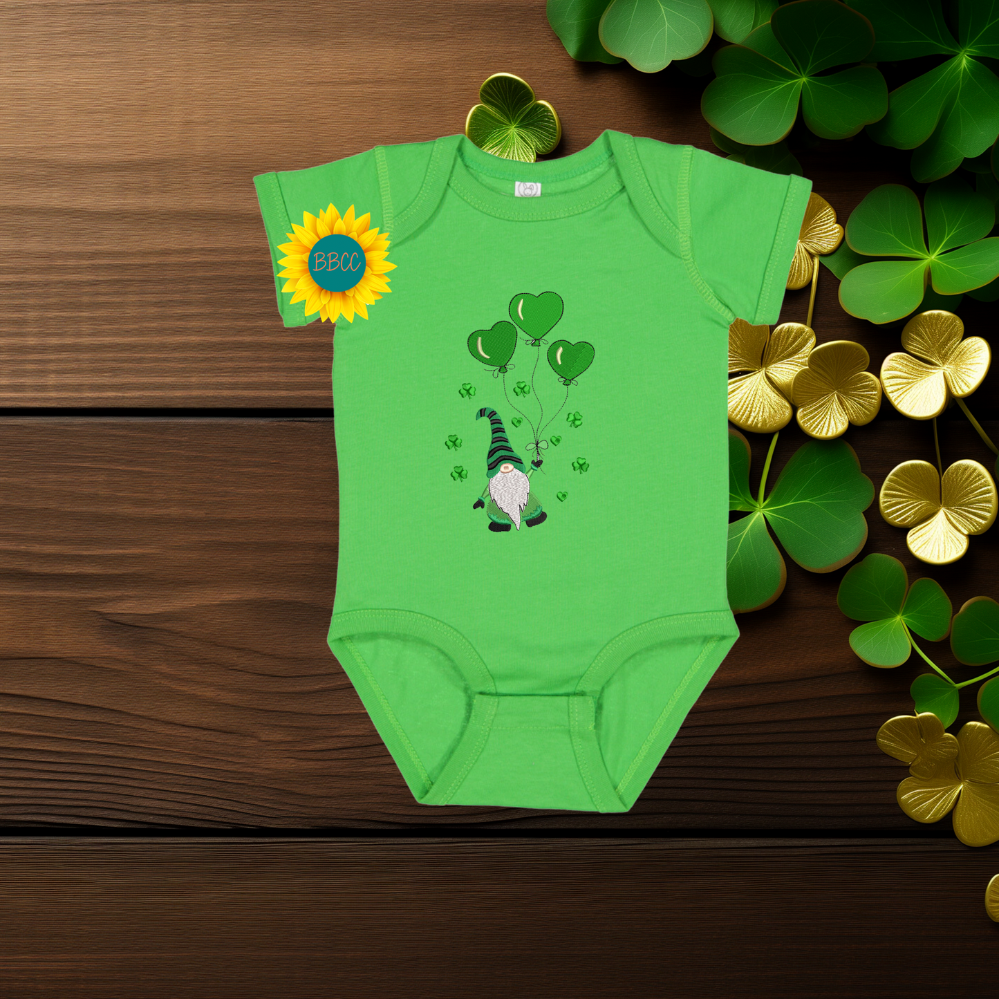 Baby St. Patrick’s Day Gnome Baby Romper