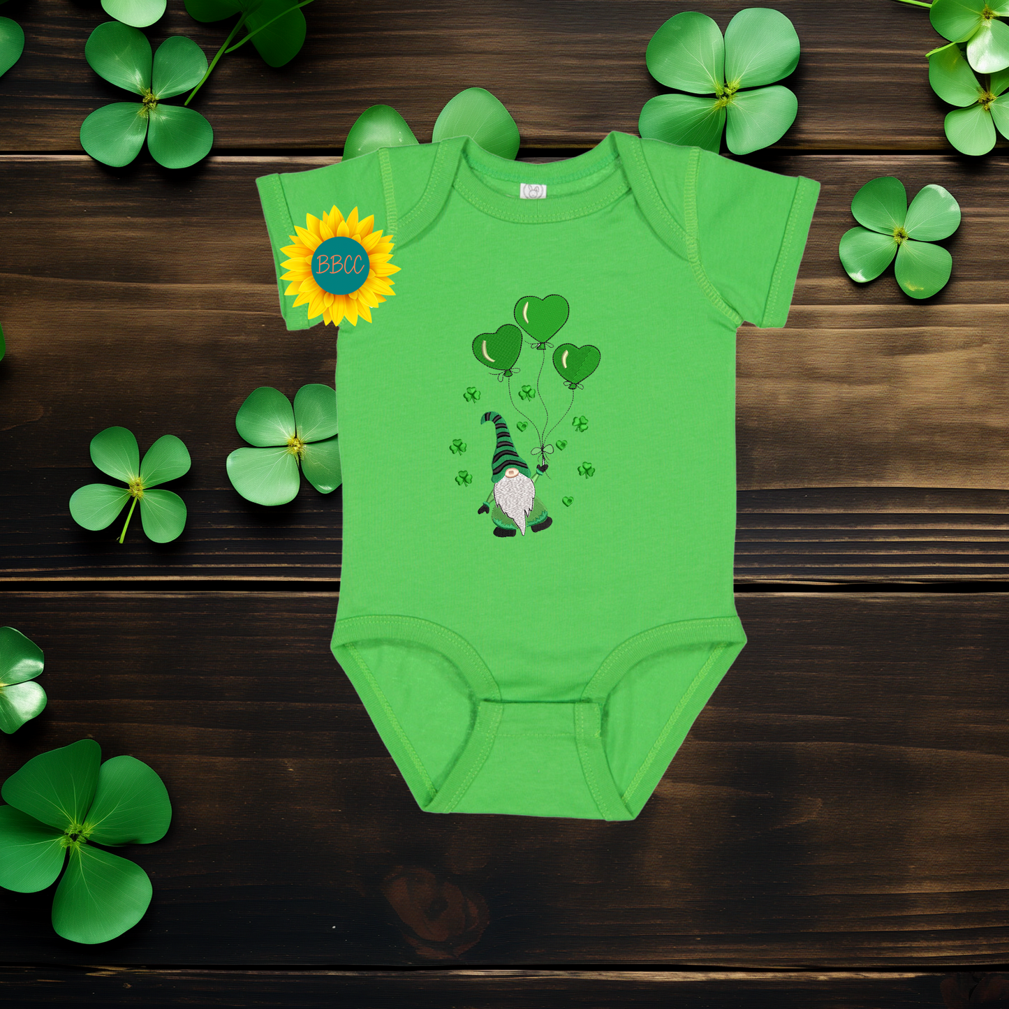 Baby St. Patrick’s Day Gnome Baby Romper