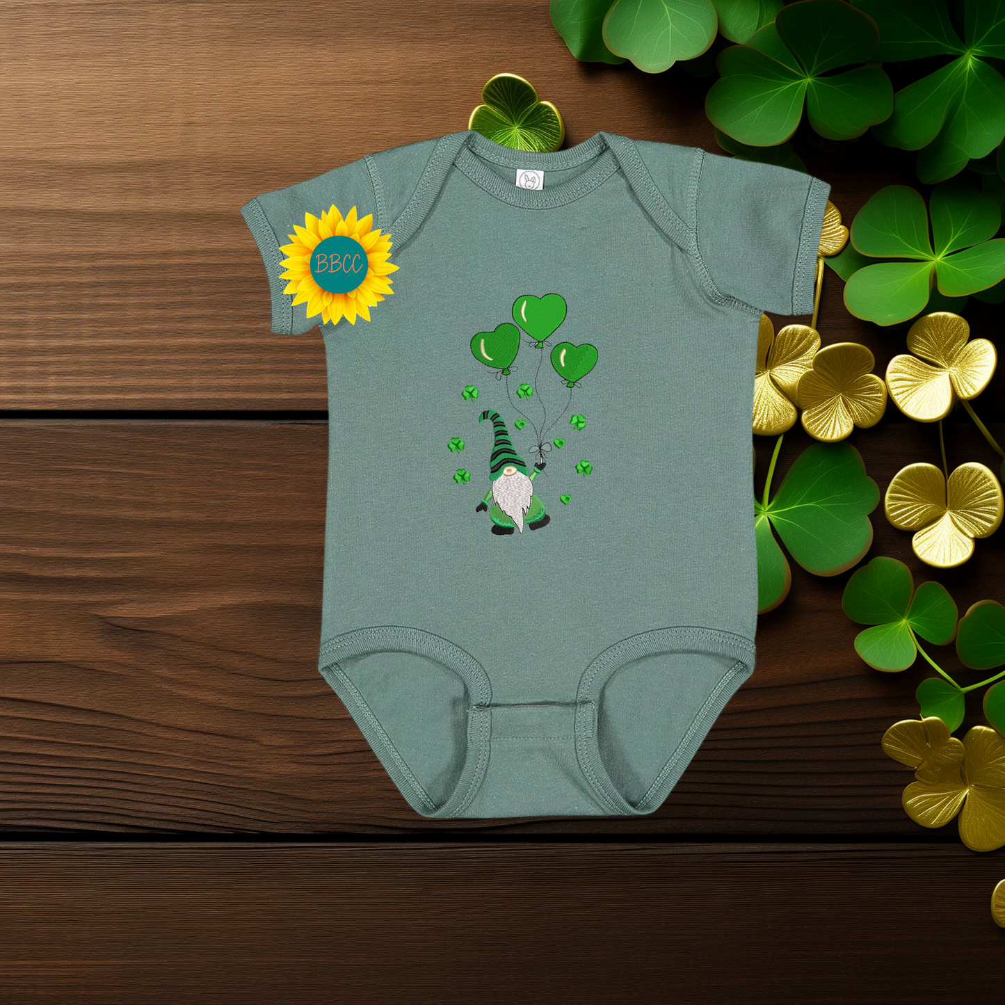 Baby St. Patrick’s Day Gnome Baby Romper