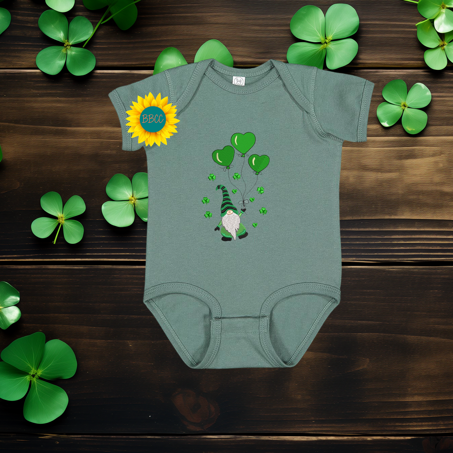 Baby St. Patrick’s Day Gnome Baby Romper