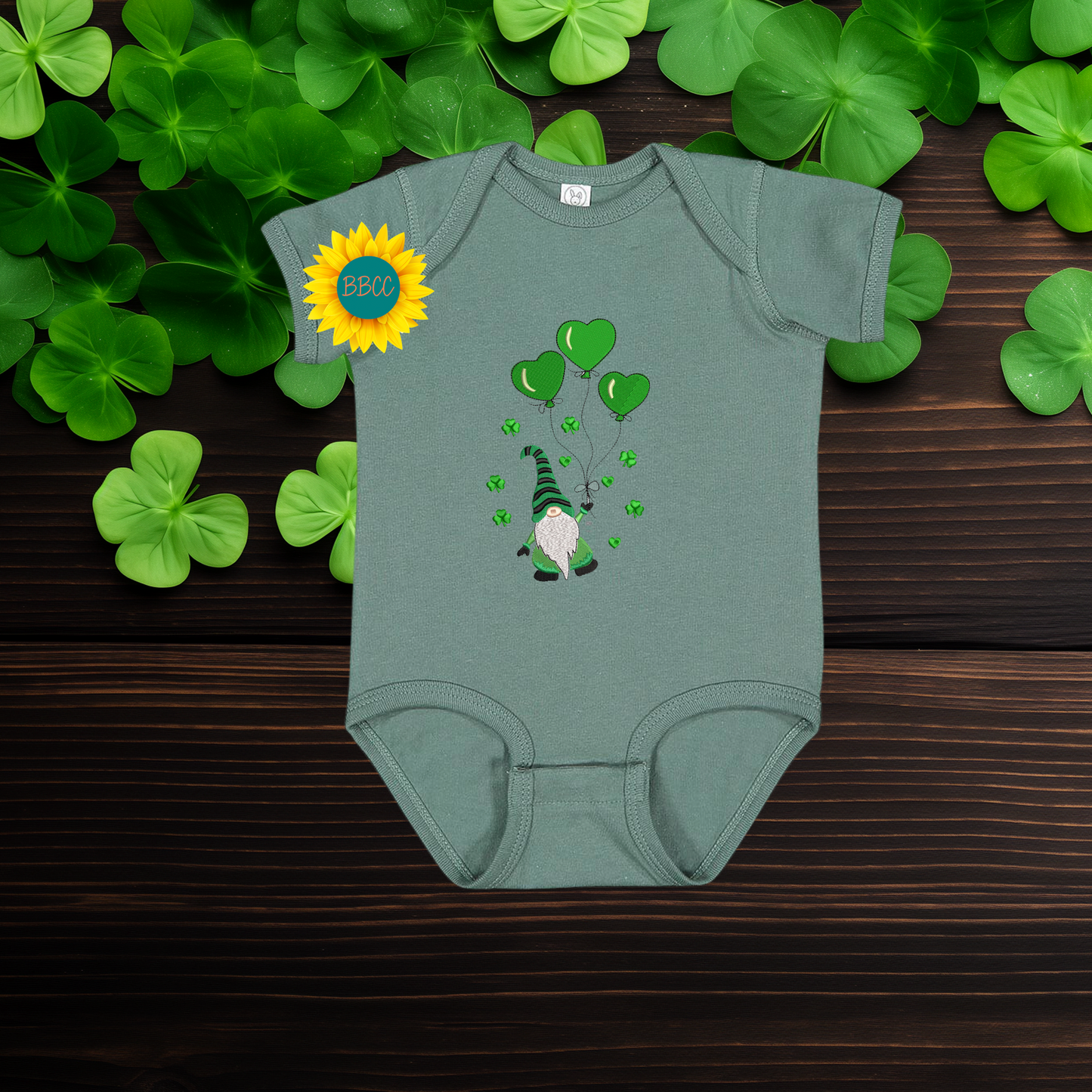 Baby St. Patrick’s Day Gnome Baby Romper