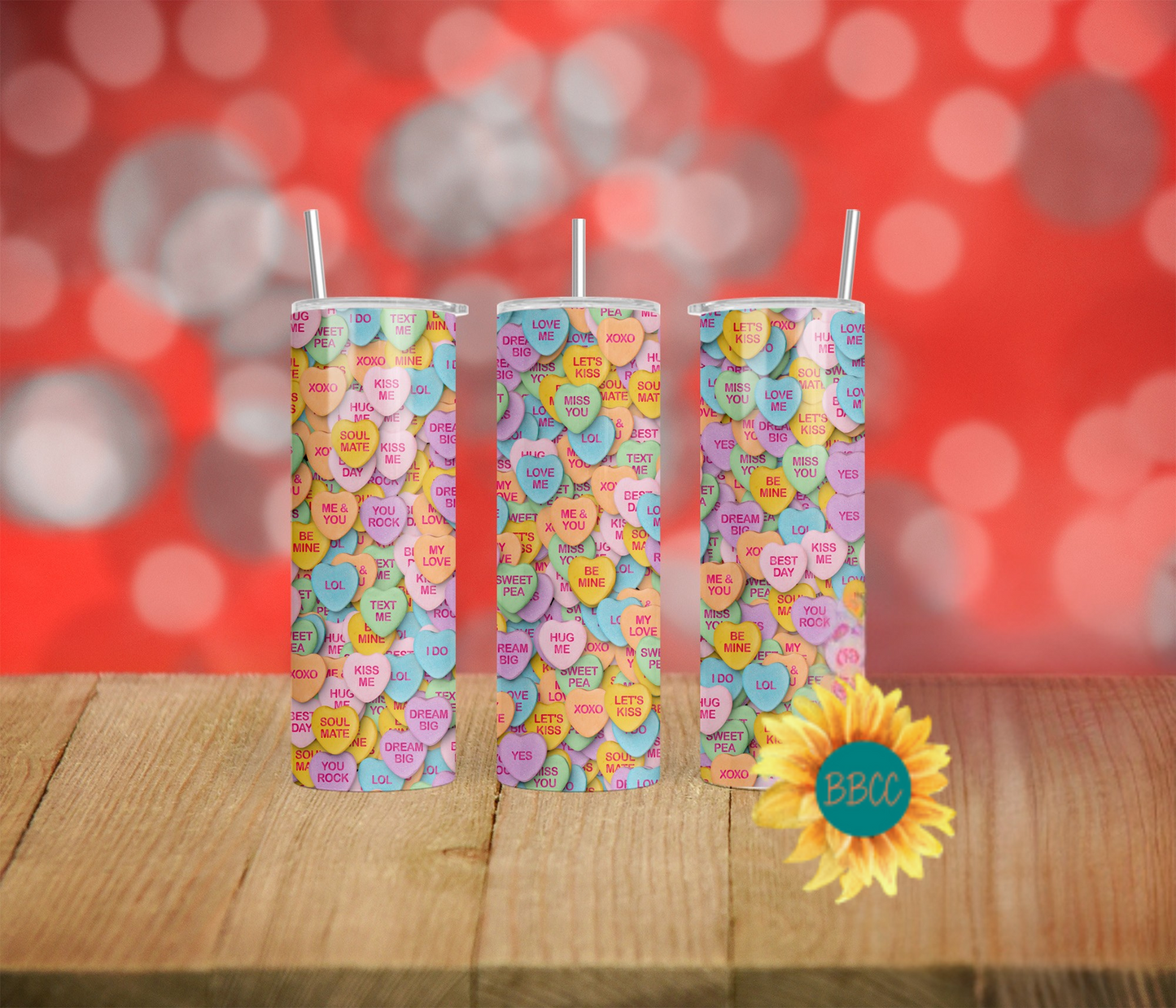Candy Hearts Tumbler