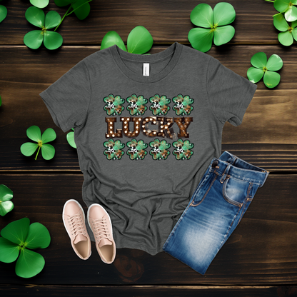 Youth Lucky Lights Shamrock St. Patrick’s Day T-Shirt