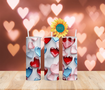 Glass Hearts Tumbler