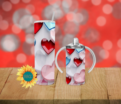 Glass Hearts Tumbler