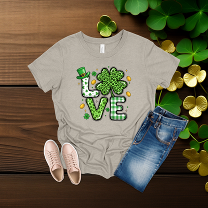 Youth St. Patrick’s Day Lucky in Love Shamrock T-Shirt
