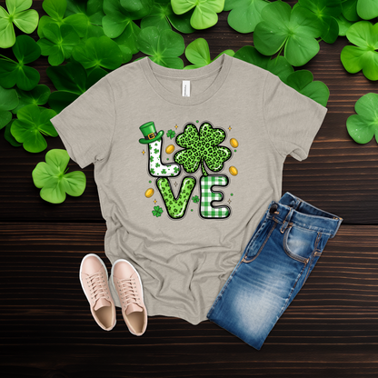 Youth St. Patrick’s Day Lucky in Love Shamrock T-Shirt