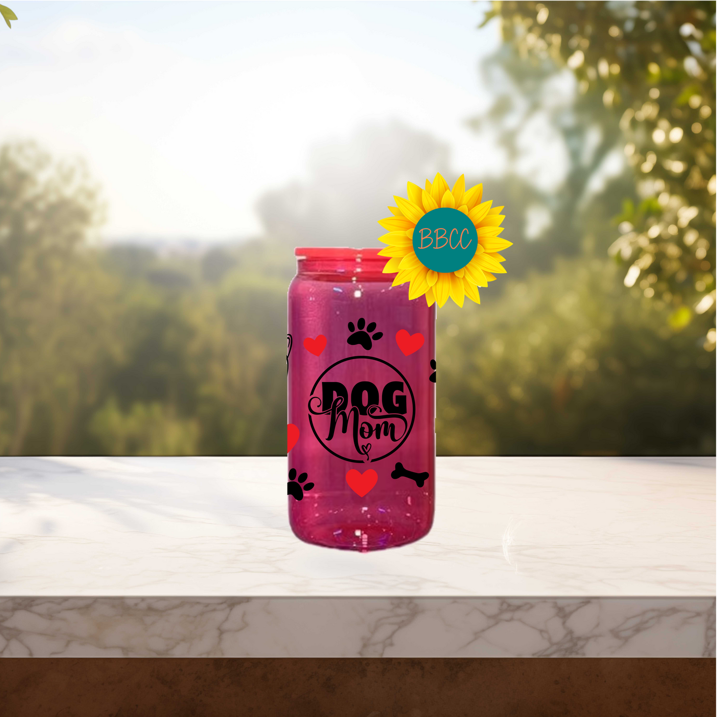 Pet Mom 16oz Stainless Steel or Plastic Tumbler