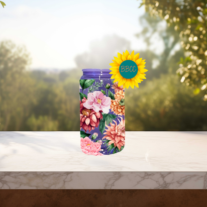 Watercolor Florals 16oz Stainless Steel or Plastic Tumbler