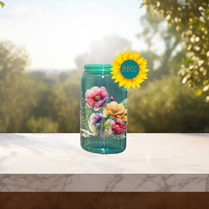 Floral Bouquet 16oz Stainless Steel or Plastic Tumbler