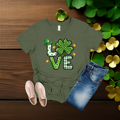 Youth St. Patrick’s Day Lucky in Love Shamrock T-Shirt