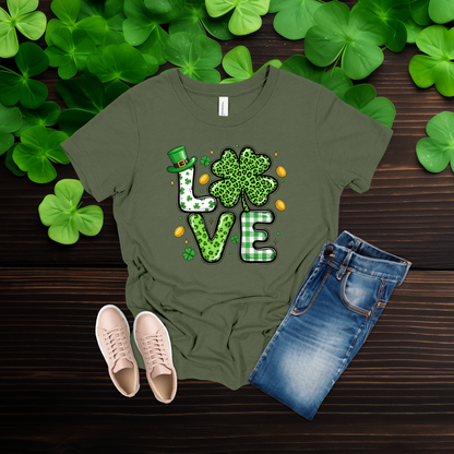 Youth St. Patrick’s Day Lucky in Love Shamrock T-Shirt