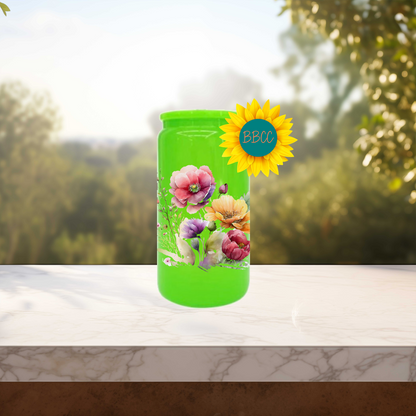 Floral Bouquet 16oz Stainless Steel or Plastic Tumbler