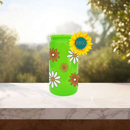 Daisies 16oz Stainless Steel or Plastic Tumbler