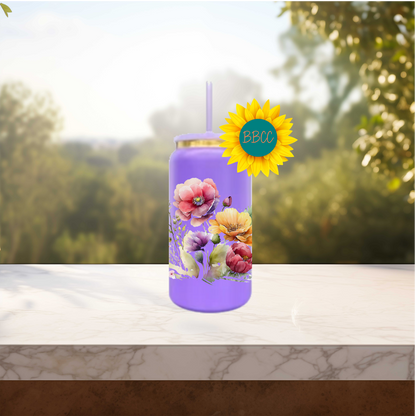 Floral Bouquet 16oz Stainless Steel or Plastic Tumbler