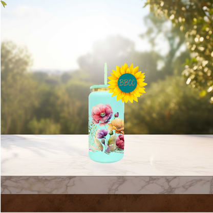 Floral Bouquet 16oz Stainless Steel or Plastic Tumbler