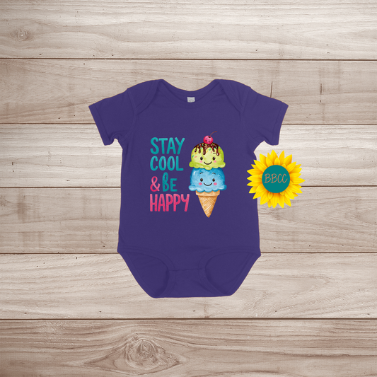 Baby Scoops of Joy Short Sleeve Romper