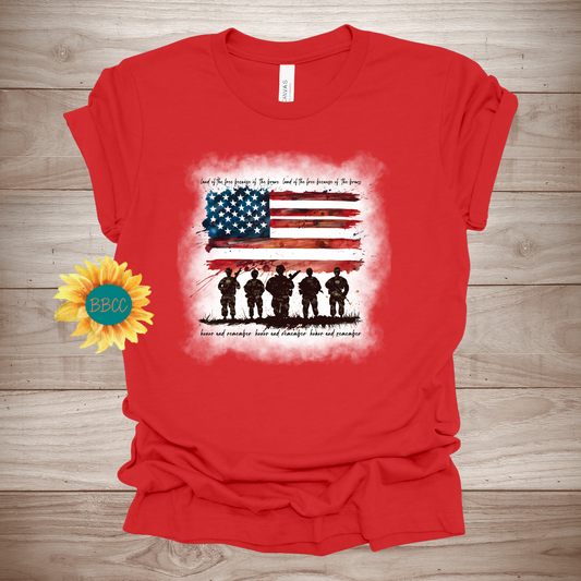 Land of the Free Military Honor T-Shirt