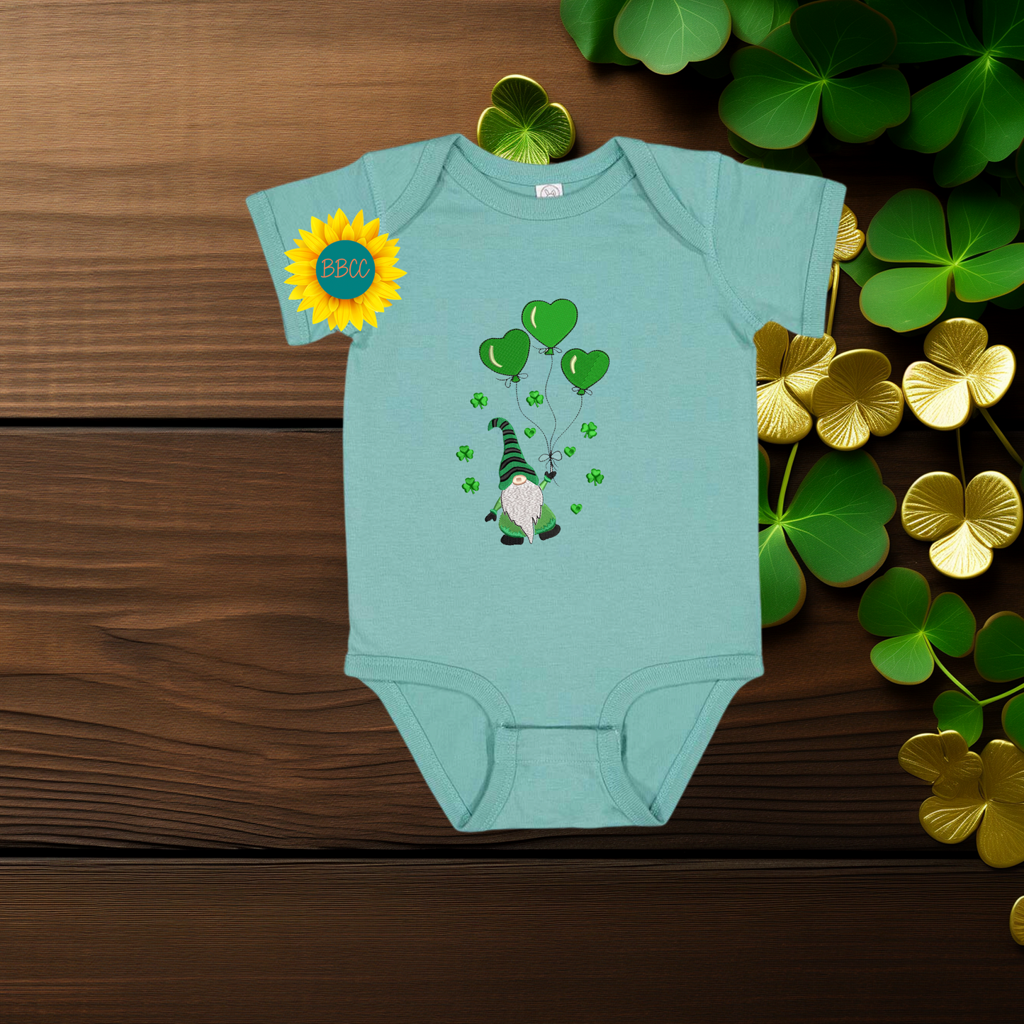 Baby St. Patrick’s Day Gnome Baby Romper