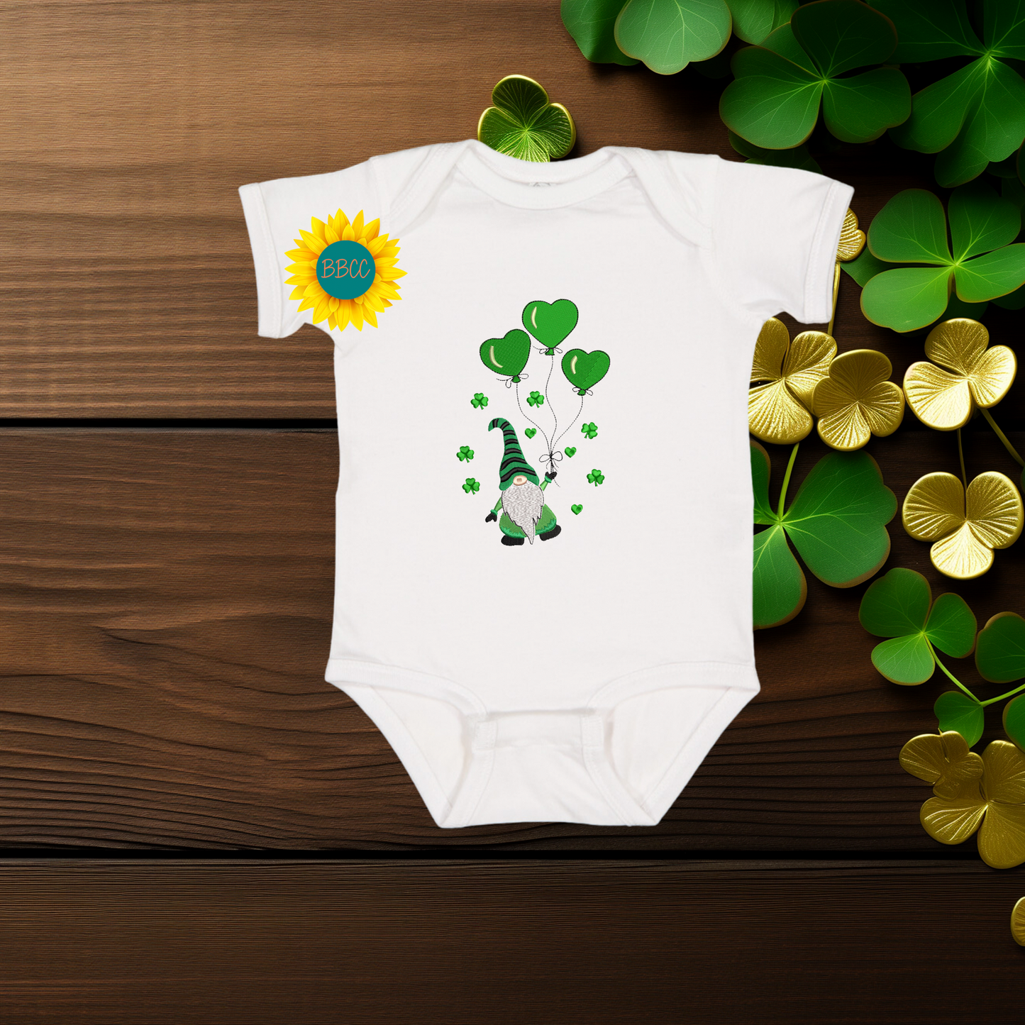 Baby St. Patrick’s Day Gnome Baby Romper