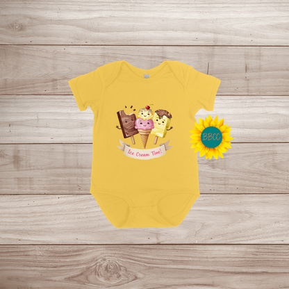 Baby Ice Cream Short Sleeve Romper